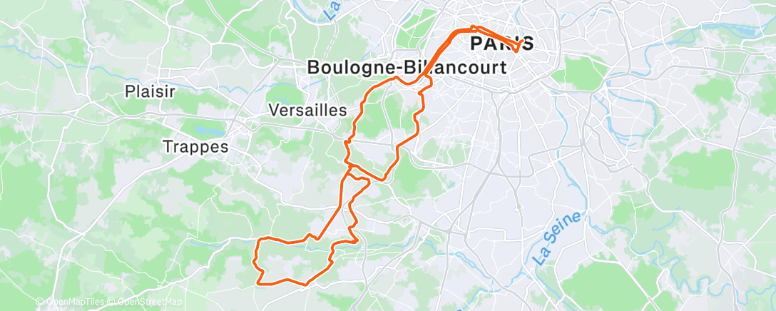 Map of the activity, Morning Ride