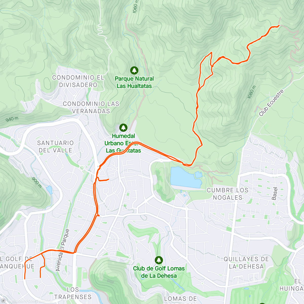 Mapa da atividade, Vuelta ciclística por la tarde