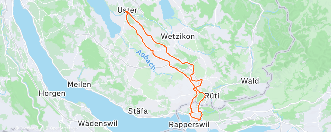 Map of the activity, Afternoon Ride