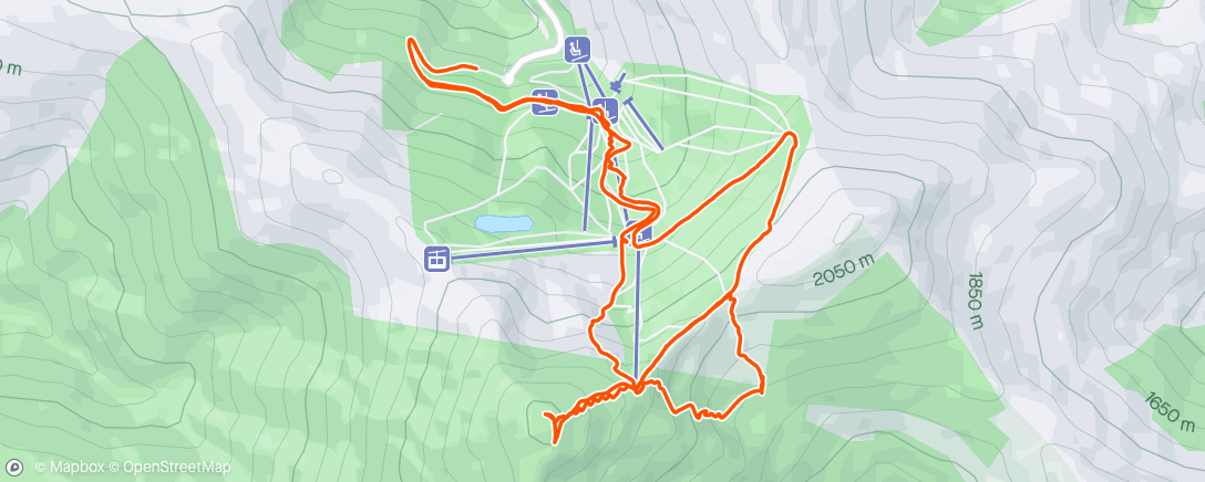 Map of the activity, Cursillo avalanchas