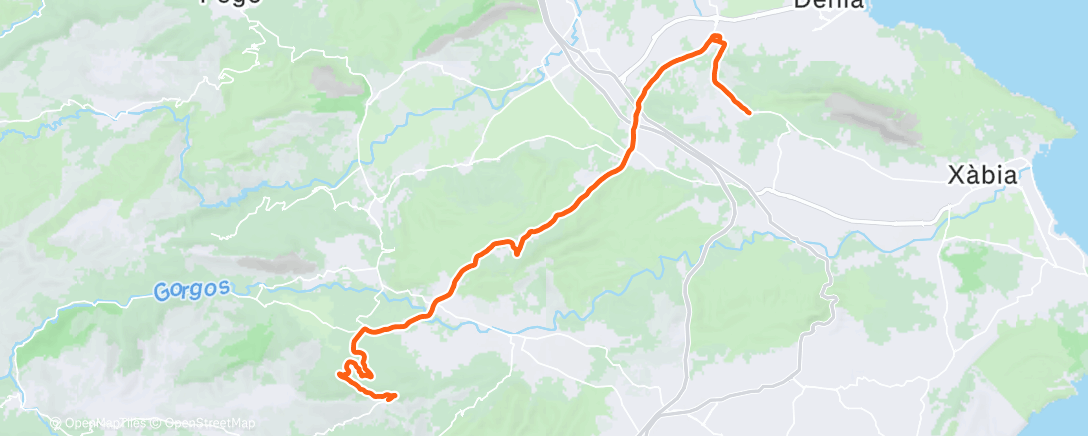 Map of the activity, Bicicleta por la mañana