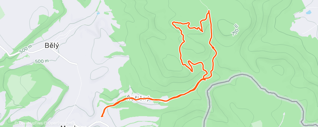 Map of the activity, Na Junáckou vyhlídku