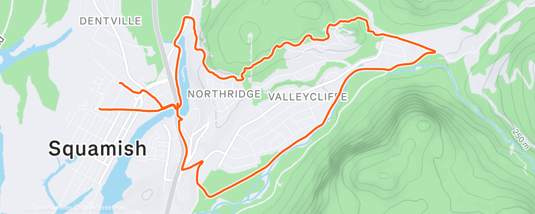 Map of the activity, Lunch Run