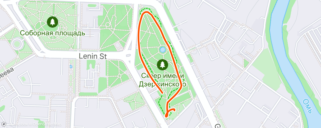 Map of the activity, Morning Run