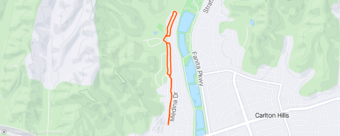 Map of the activity, Santee river walk with Marti and Giɓbs