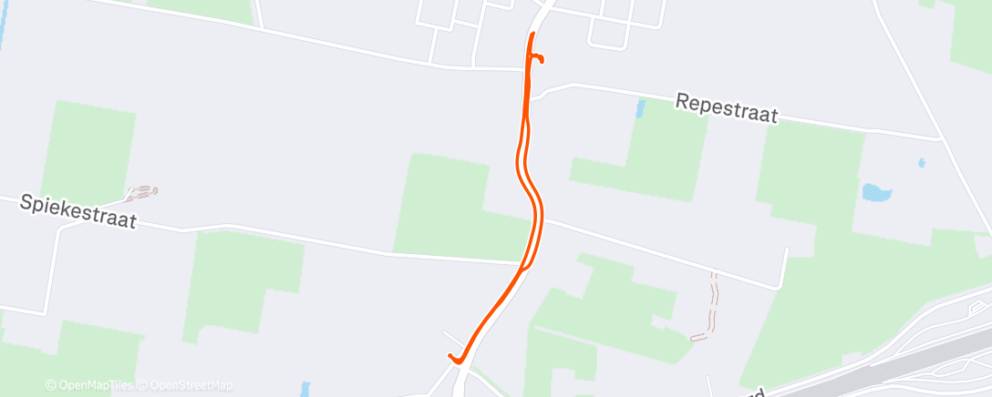 Map of the activity, Namiddagrit op e-bike