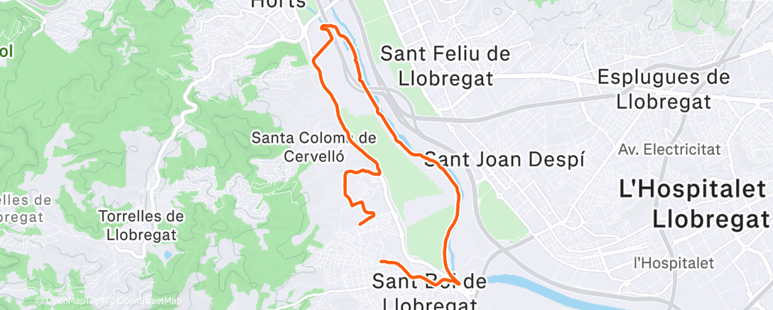 Map of the activity, Morning Run