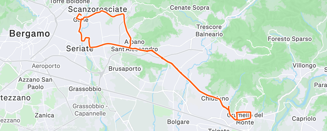 Map of the activity, Lunch Ride