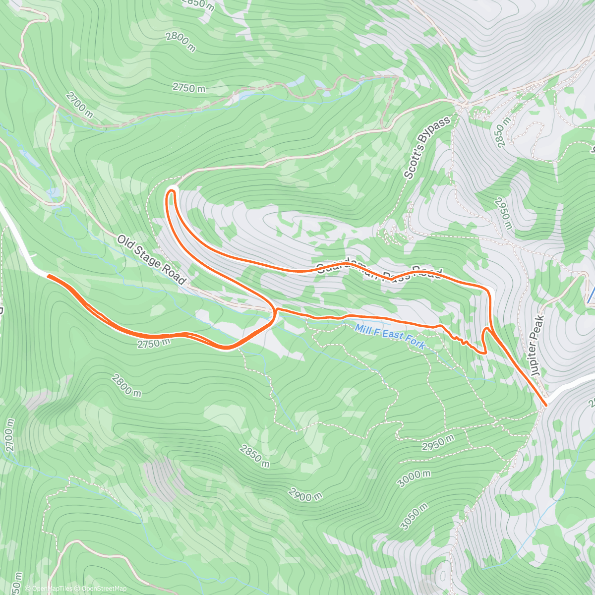Map of the activity, Guardsman’s, at night