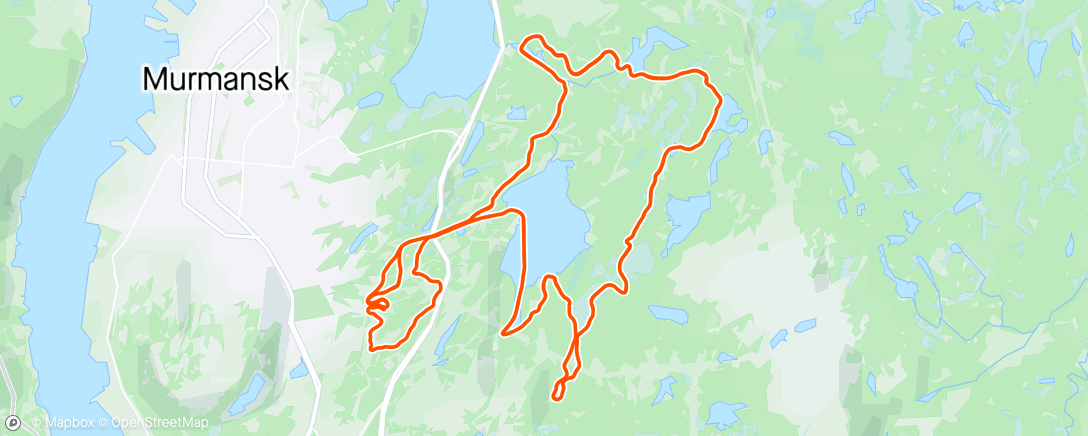 Map of the activity, Северный лыжный заезд (утро)