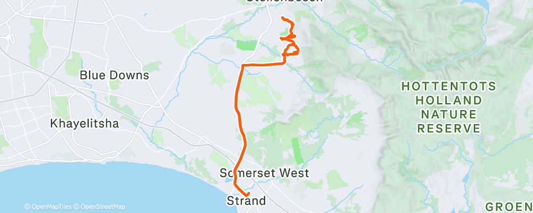 Map of the activity, Lunch Ride