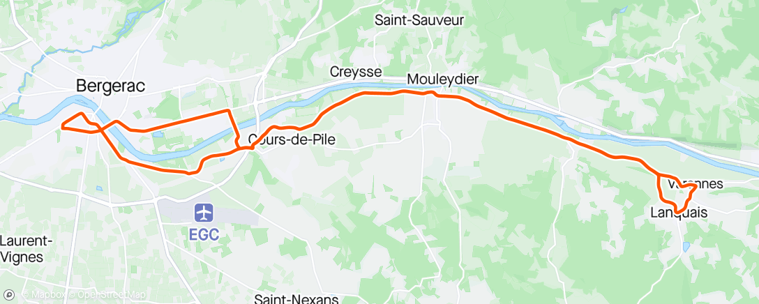 Mappa dell'attività Sortie vélo dans l'après-midi avec Guy et Patrick