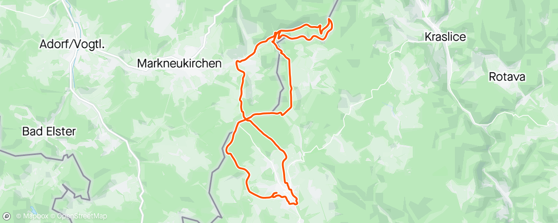 Map of the activity, Traily na Kuželce
