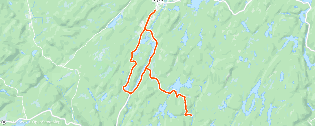 Mapa da atividade, Fin kombo tur med skog og vei