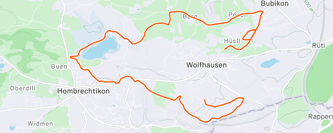 Map of the activity, Mittagslauf
