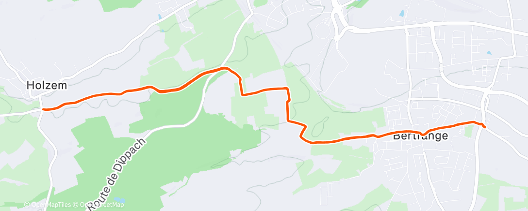 Map of the activity, Lunch Run