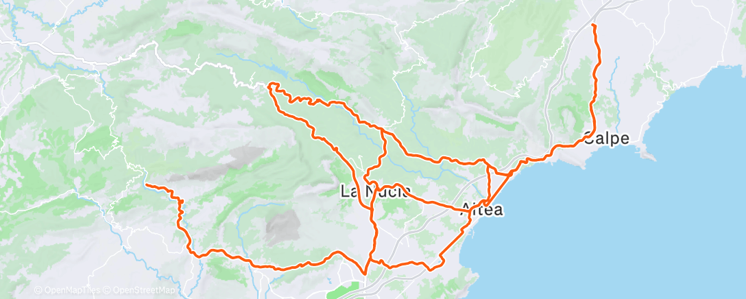 Map of the activity, Fietsen