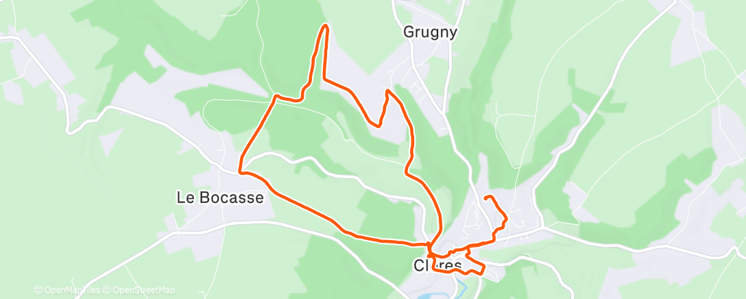 Map of the activity, Trail mais il n’y a pas que le sol qui est gras! Va falloir que je me fâche avec le chocolat 😂
