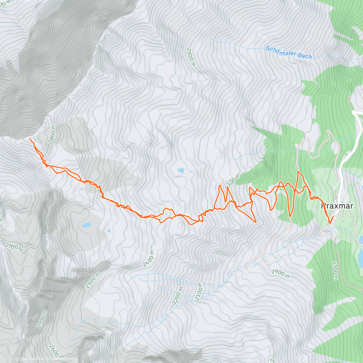 Map of the activity, Morning Backcountry Ski