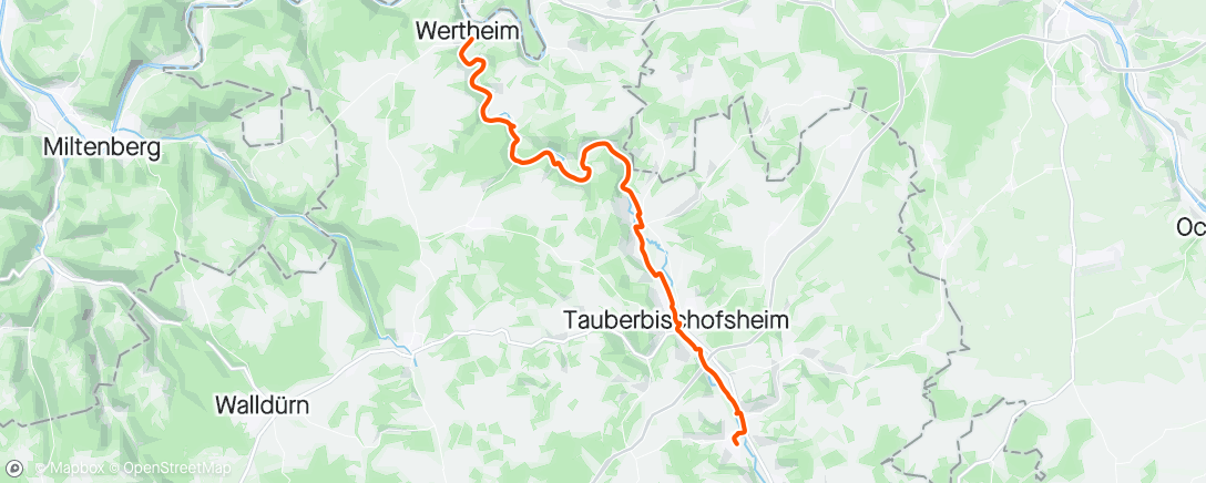 Map of the activity, Durchs liebliche Taubertal