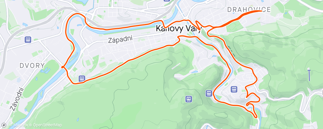 Map of the activity, 15,3 km @ 5:41/km, 160 up
