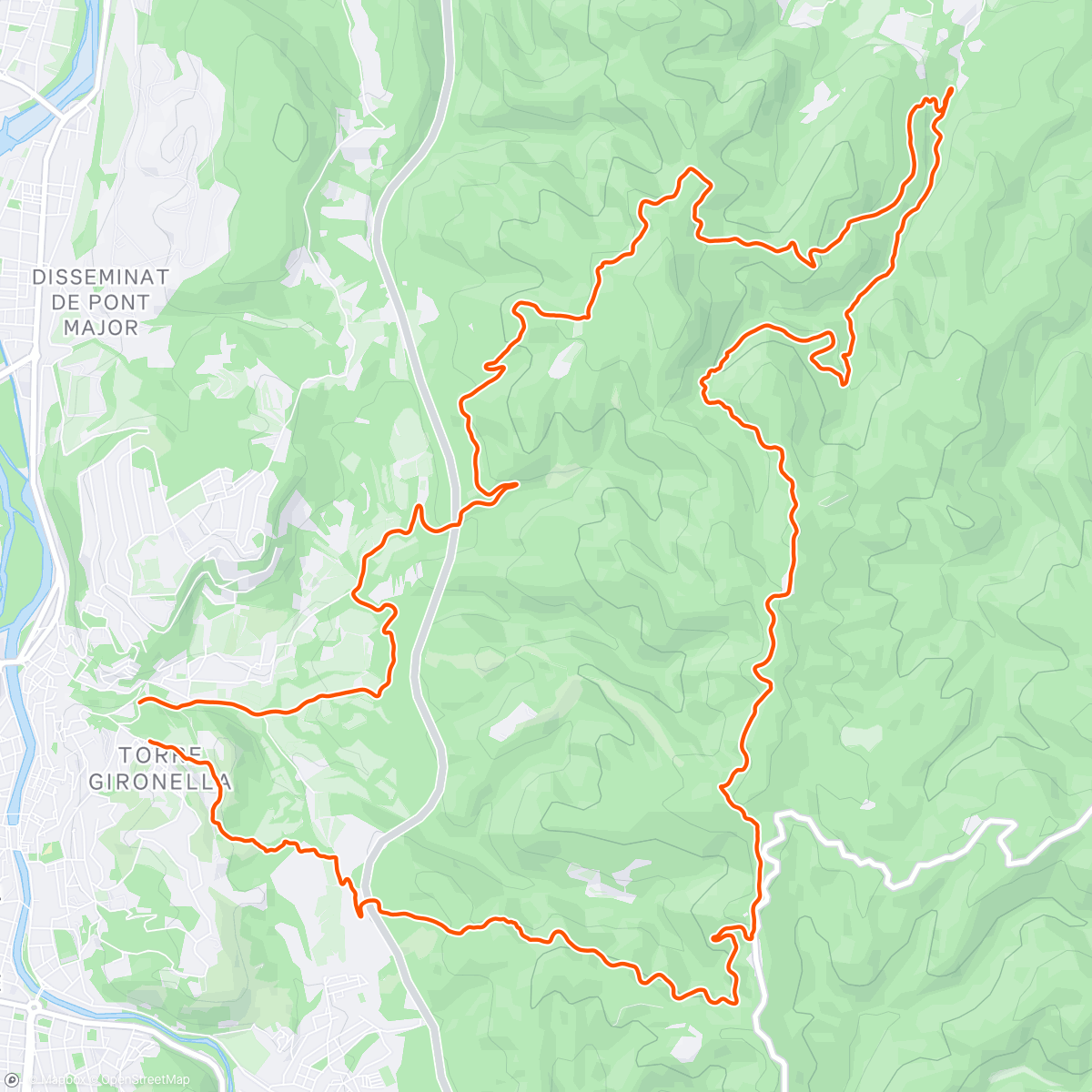 Map of the activity, Cursa de Muntanya Half marathon!