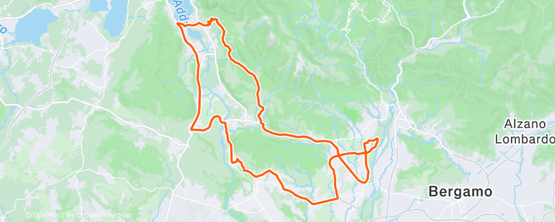 Map of the activity, Pedalata dell'ora di pranzo
