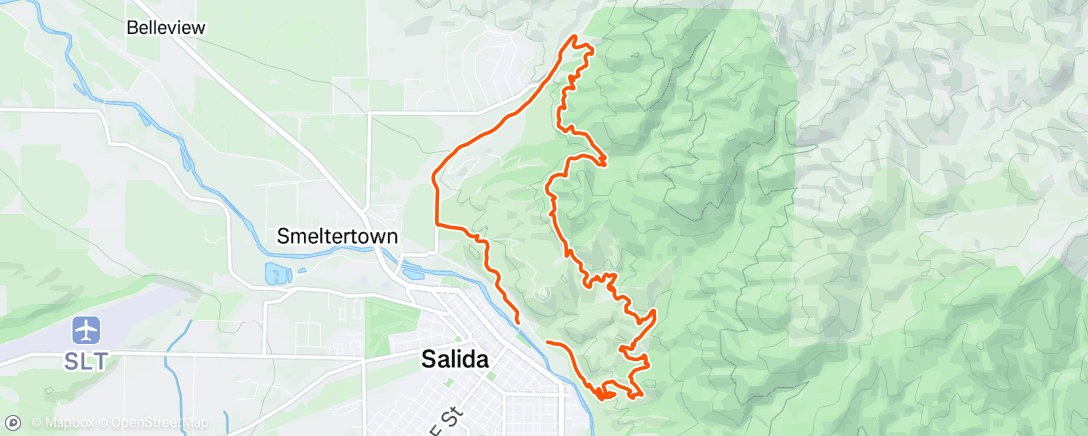 Map of the activity, Morning Trail Run
