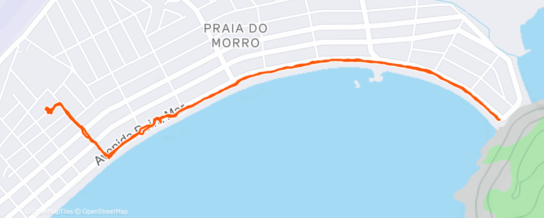 Map of the activity, Caminhada matinal