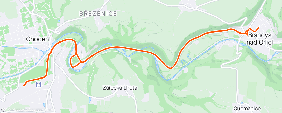 Map of the activity, Koloběžka