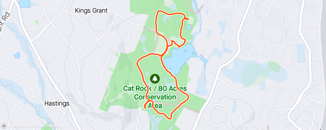 Map of the activity, Afternoon Hike with the dogs at Cat Rock Park