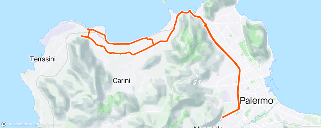 Mappa dell'attività Ciclismo mattutino