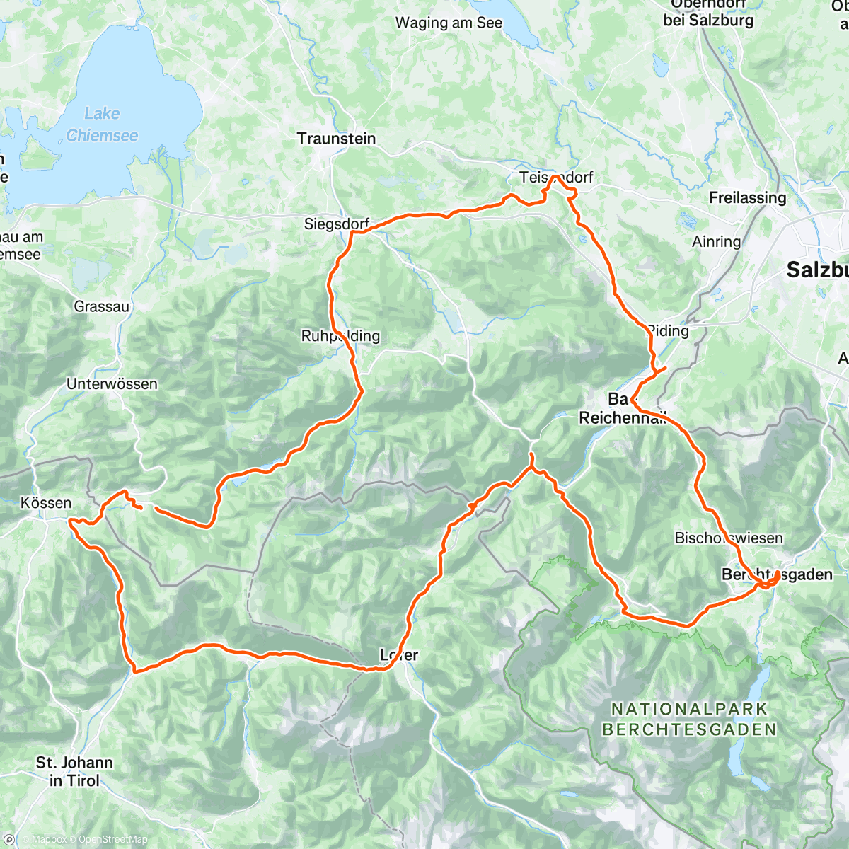 Map of the activity, Firmenevent in Reit im Winkl, trotz unterschiedlichen Niveau hat es trotzdem allen Spaß gemacht.