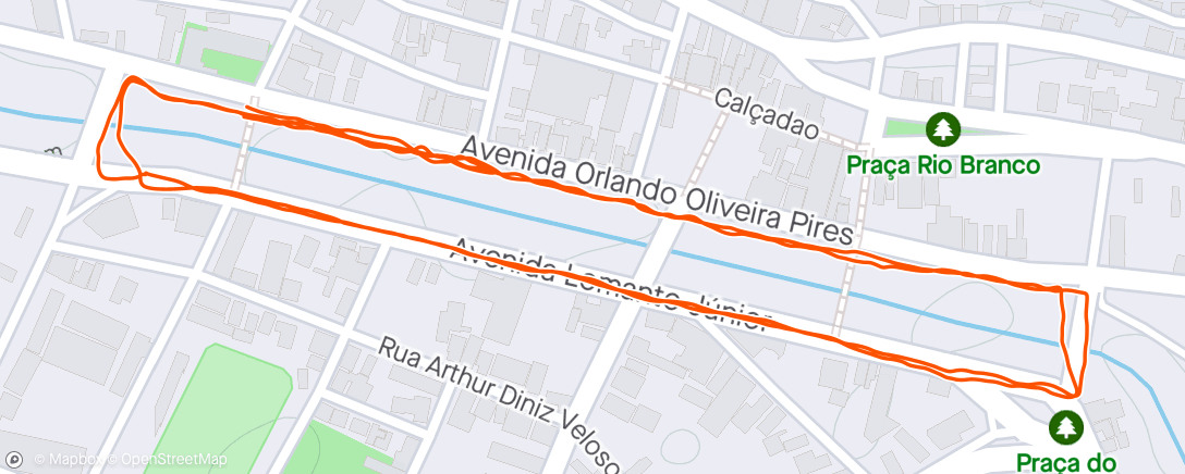 Map of the activity, Caminhada.  49/250