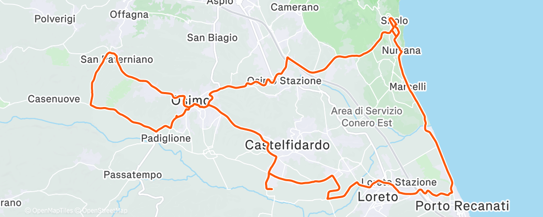 Карта физической активности (Pedalata mattutina)