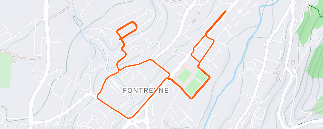 Map of the activity, Renfo Run