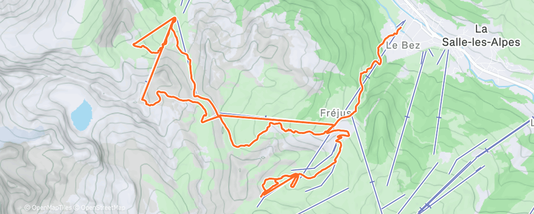 Карта физической активности (Afternoon Alpine Ski)