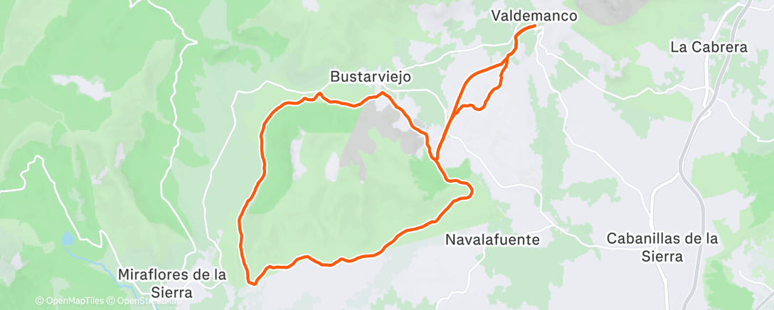 Map of the activity, Lunch Ride