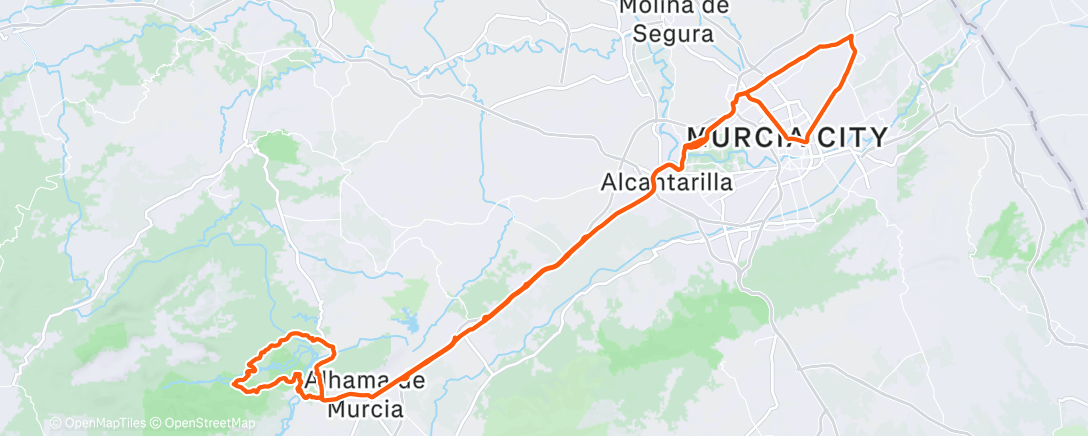 Карта физической активности (Bicicleta de montaña matutina)