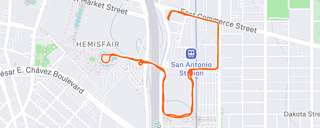 Map of the activity, Morning Run