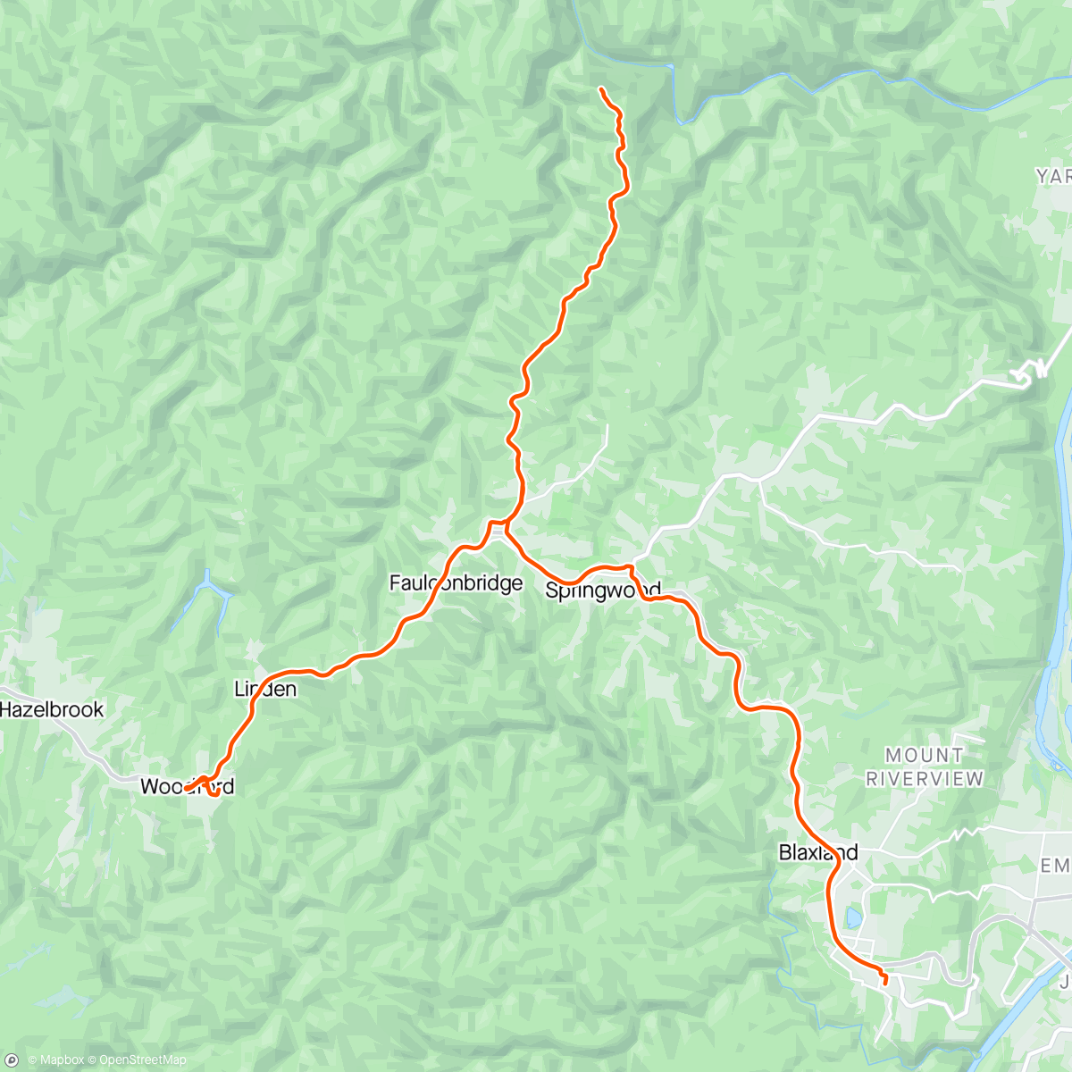 Map of the activity, Easter Friday MTB ride