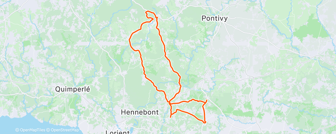 Map of the activity, Sortie vélo dans l'après-midi