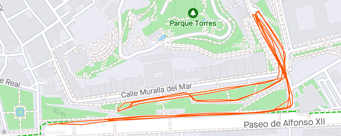 Map of the activity, Sertri Segmento carrera a pie