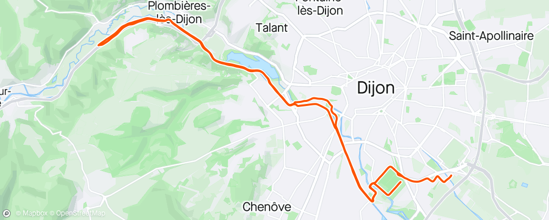 アクティビティ「Course à pied le matin」の地図