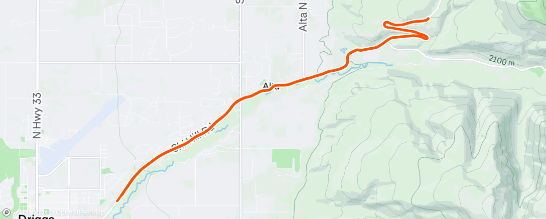 Map of the activity, Afternoon Ride