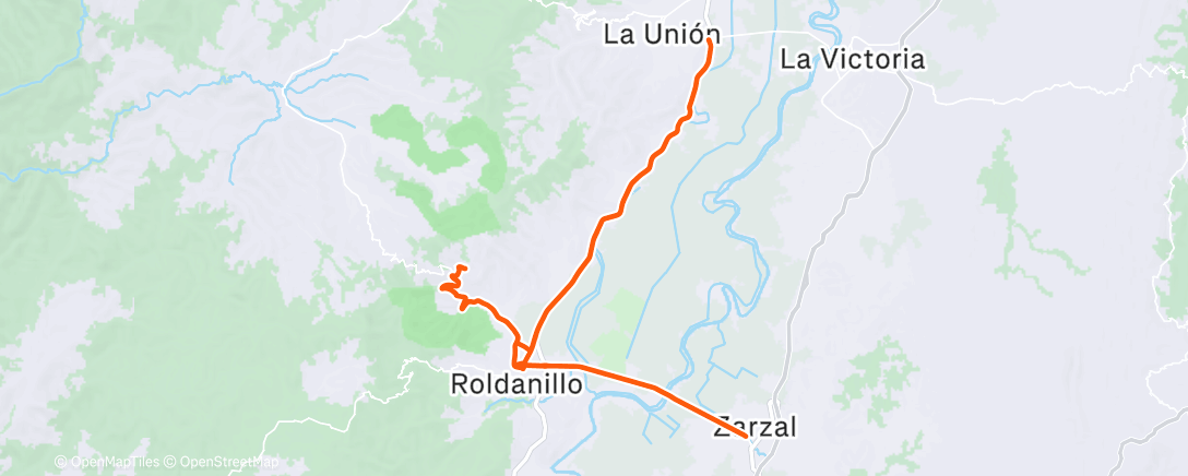 Карта физической активности (Vuelta ciclista por la mañana)