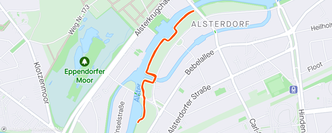 Mapa da atividade, Lauf am Nachmittag Hamburg ☀️