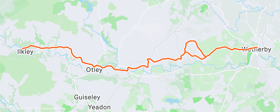 Карта физической активности (ICC  B3 Morning Ride to Wetherby)