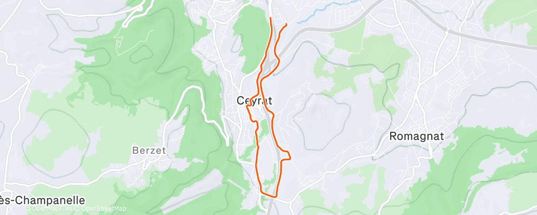 Mappa dell'attività Footing sur le blanc ❄️👌