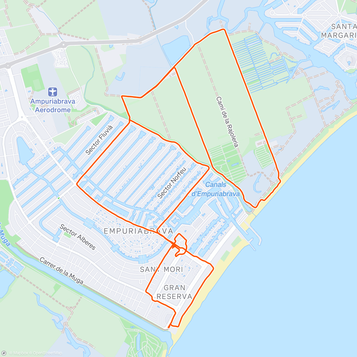 Map of the activity, Salins y platja